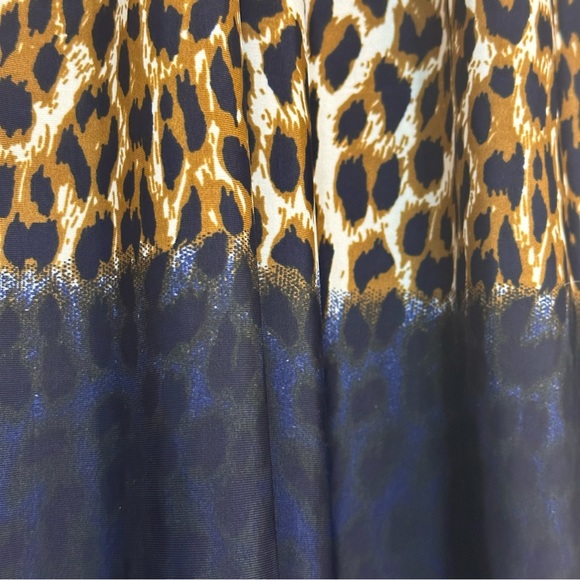 🍓Plus Size Maxi Dress 3x Studio West Apparel Cheetah Smocked back Tie Waist NWT - Picture 7 of 8